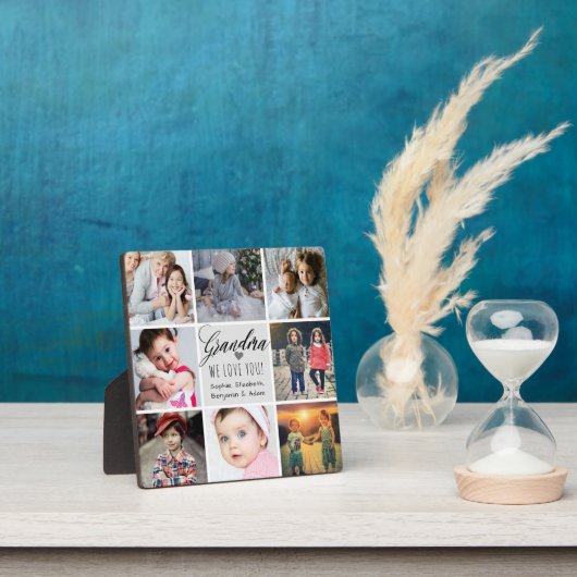 私たちがあなたを愛するおばあちゃん写真コラージュ フォトプラーク (インサイチュ)