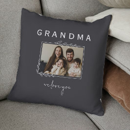 私たちがあなたを愛するおばあちゃん素朴フローラ写真 クッション