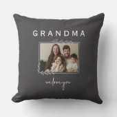 私たちがあなたを愛するおばあちゃん素朴フローラ写真 クッション (正面)