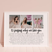 私たちがあなたを愛する理由キンセアニェラ誕生日ギフト ポスター