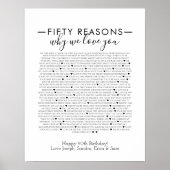 私たちがあなたを愛する理由ポスターブラックフォント50 ポスター (正面)