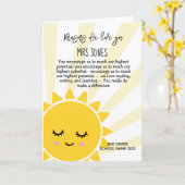 私たちがあなたを愛する理由先生サンシャイン カード (黄色い花)