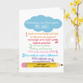 私たちがあなたを愛する理由先生 カード (黄色い花)