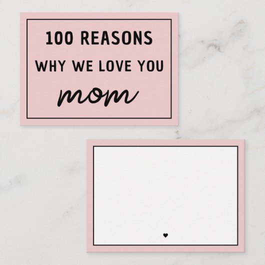 私たちがあなたを愛する理由 ママ 母の日 かわいい ノートカード (正面/裏面)