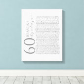 私たちがあなたを愛する理由， 50理由， 60誕生日Can キャンバスプリント (インサイチュ (ウッドフロア))
