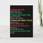 私たちがしたこと この街を作った シェリフを撃った Sta カード (正面)