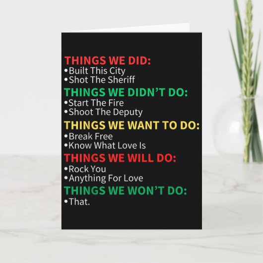 私たちがしたこと この街を作った シェリフを撃った Sta カード (正面)