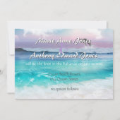 私たちがやっている – 美しい熱帯海の日の出 招待状 (裏面)