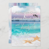 私たちがやっている – 美しい熱帯海の日の出 招待状 (正面/裏面)