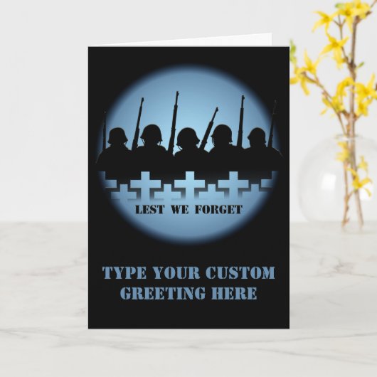 私たちがカードを使用しないように個人設定された忘れ戦没者記念カード カード (黄色い花)