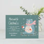 私たちがクリスマスのために欲しいすべては（独自のリストを追加）カスタム シーズンカード (スタンド正面)