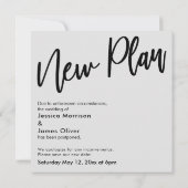 私たちがグレイ延期のカードをハグ結婚できる場合 招待状 (裏面)