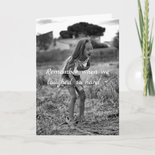 私たちがピーディングまで笑う誕生日カード サンキューカード (正面)