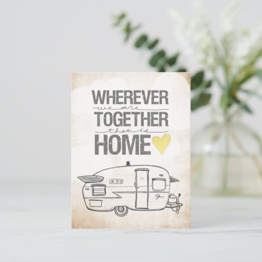 私たちが一緒にいるどこにいてもシャスタトレーラー ポストカード (スタンド正面)