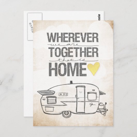 私たちが一緒にいるどこにいてもシャスタトレーラー ポストカード (正面/裏面)