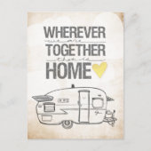 私たちが一緒にいるどこにいてもシャスタトレーラー ポストカード (正面)