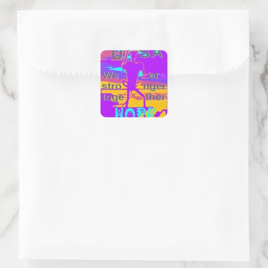 私たちが一緒に強くなることを願って、あなたのアメリカを作る スクエアシール (バッグ)