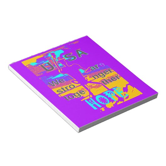 私たちが一緒に強くなることを願って、あなたのアメリカを作る ノートパッド (アングル)