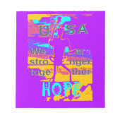 私たちが一緒に強くなることを願って、あなたのアメリカを作る ノートパッド (正面)