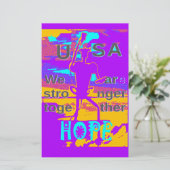 私たちが一緒に強くなることを願って、あなたのアメリカを作る 便箋 (スタンド正面)