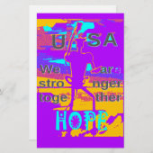 私たちが一緒に強くなることを願って、あなたのアメリカを作る 便箋 (正面/裏面)