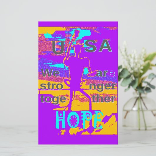私たちが一緒に強くなることを願って、あなたのアメリカを作る 便箋 (スタンド正面)