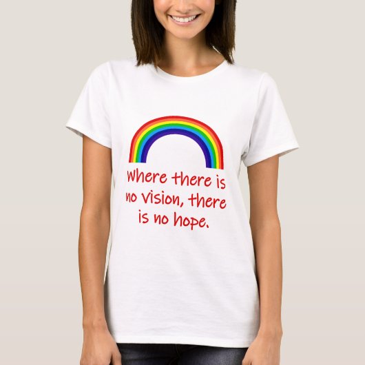 私たちが今まで安心してできることを望む Tシャツ (正面)
