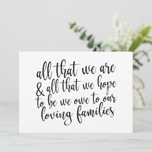 私たちが全てである 黒と白の結婚式看板 招待状 (スタンド正面)