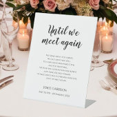 私たちが再び人生のお祝い記念碑に会うまで 台座サイン