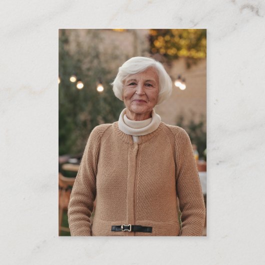 私たちが再び会うまで葬儀の詩の写真記念 エンクロージャーカード (裏面)