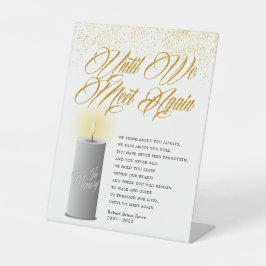 私たちが再び葬式の詩に会うまでの記念碑 台座サイン