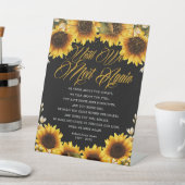 私たちが再び葬式の詩に会うまでヒマワリ 台座サイン (インサイチュ)