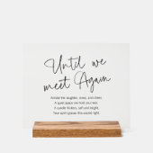 私たちが再び記念の詩を満たモダンすまシンプルで アクリルサイン (正面)