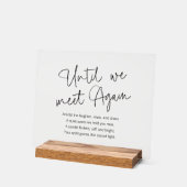 私たちが再び記念の詩を満たモダンすまシンプルで アクリルサイン (傾斜)