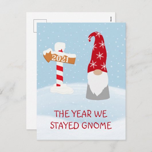 私たちが出かけなかった年 2021年 ノームのクリスマス シーズンポストカード (正面/裏面)