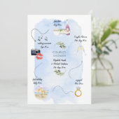 私たちが出会ったアイコンのタイムラインブライダルカップルのシャワー 招待状 (スタンド正面)