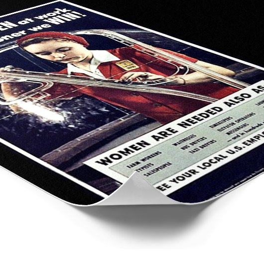 私たちが勝つほど働く女性は増える ポスター (角)