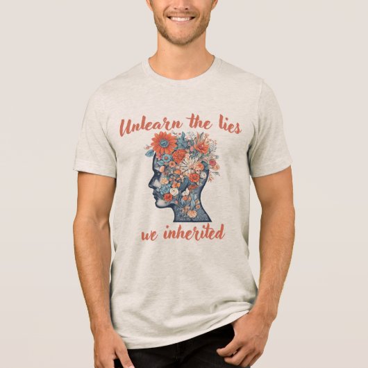 私たちが受け継いだ嘘を学び取る トライブレンドＴシャツ (正面)