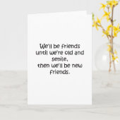 私たちが古くて老けたデザインまで友達おもしろい カード (黄色い花)