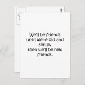私たちが古くて老けたデザインまで友達おもしろい ポストカード (正面/裏面)