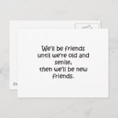 私たちが古くて老けたデザインまで友達おもしろい ポストカード (正面/裏面)