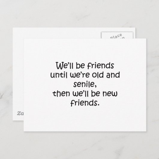 私たちが古くて老けたデザインまで友達おもしろい ポストカード (正面/裏面)