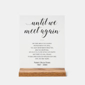 私たちが名前を付けた葬儀詩に再会するまで アクリルサイン (正面)