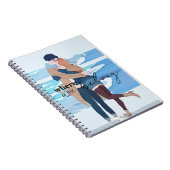 私たちが属する場所 – ロマンチックなアニメカップルビーチジュール ノートブック (右側)