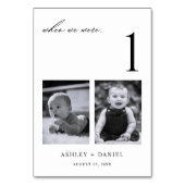 私たちが年齢写真だった時 テーブルナンバー (正面)