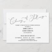 私たちが延期された白いカードをハグ結婚できる場合 招待状 (裏面)