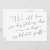 私たちが延期された白いカードをハグ結婚できる場合 招待状 (正面/裏面)