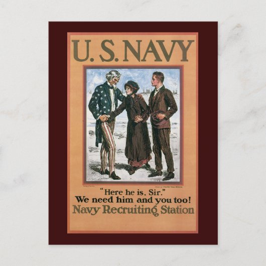 私たちが必要です　世界大戦2 ポストカード (正面)