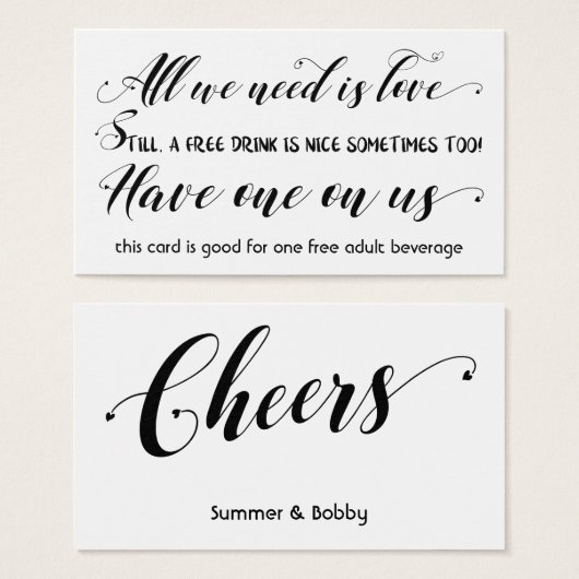 私たちが必要なのは愛結婚の&イベントドリンクチケット (正面&裏面)