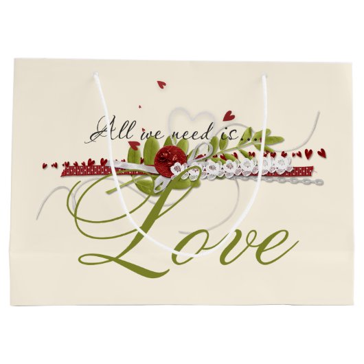 私たちが必要なのは愛結婚の ラージペーパーバッグ (裏面)